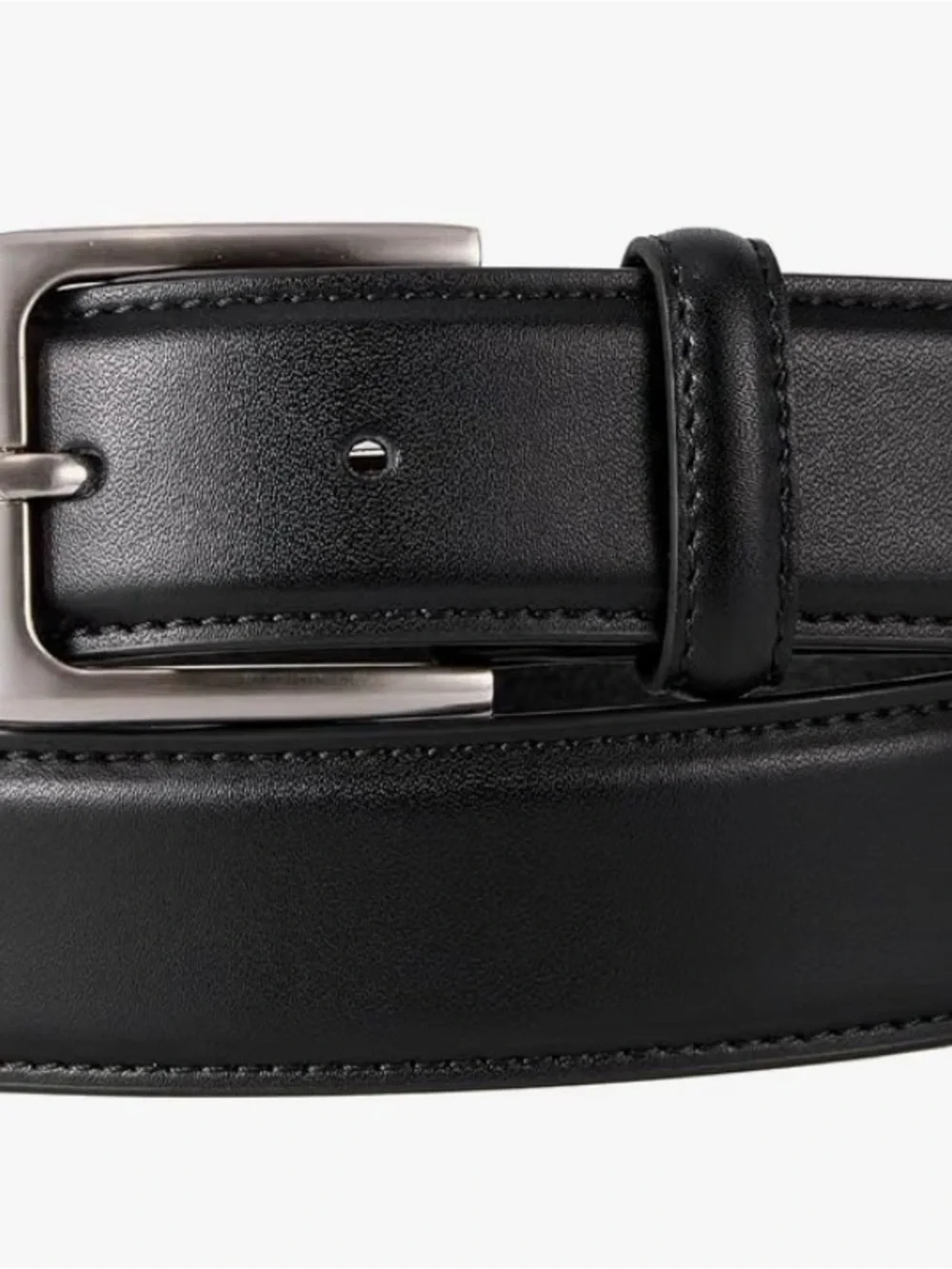 Classic Black Leather Men's Belt - size 50